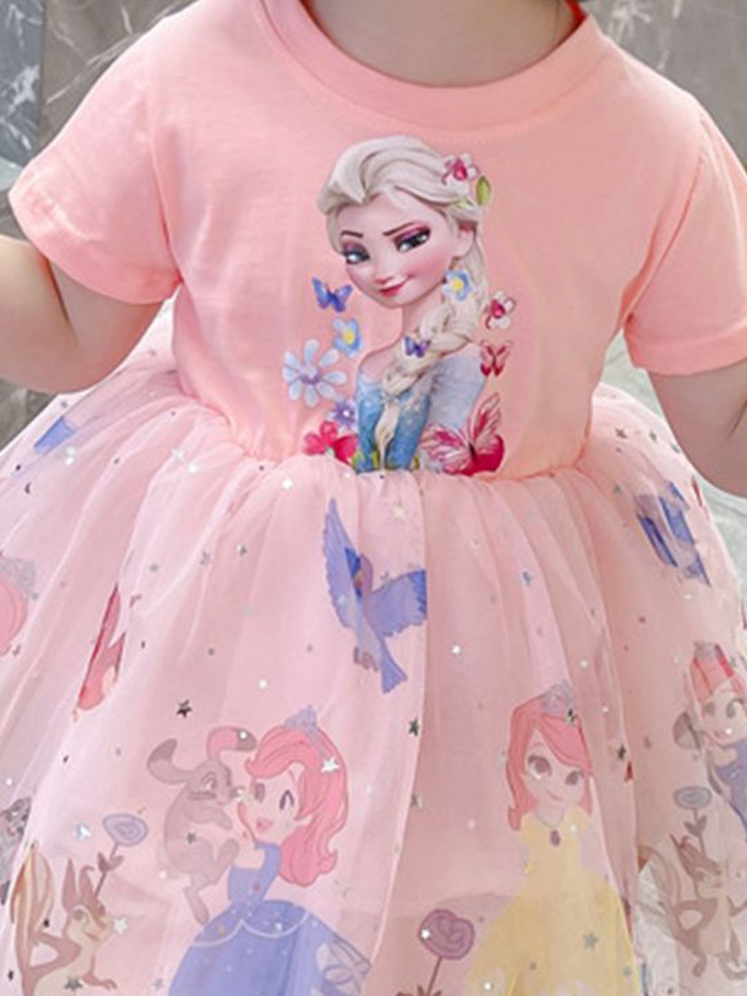 YK Floral Print Fit & Flare Dress