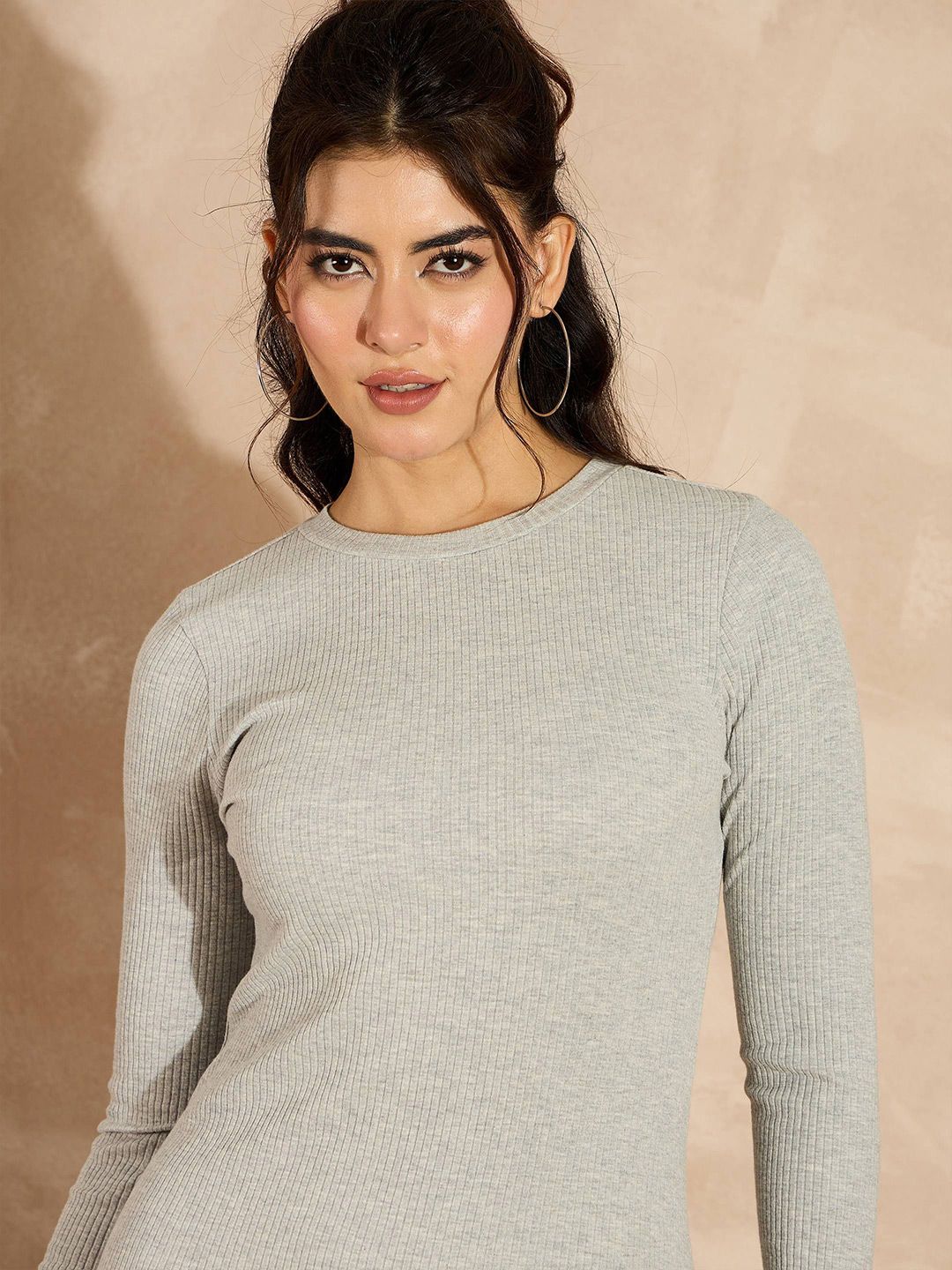 SASSAFRAS Women Full Sleeves Bodycon Midi Dress