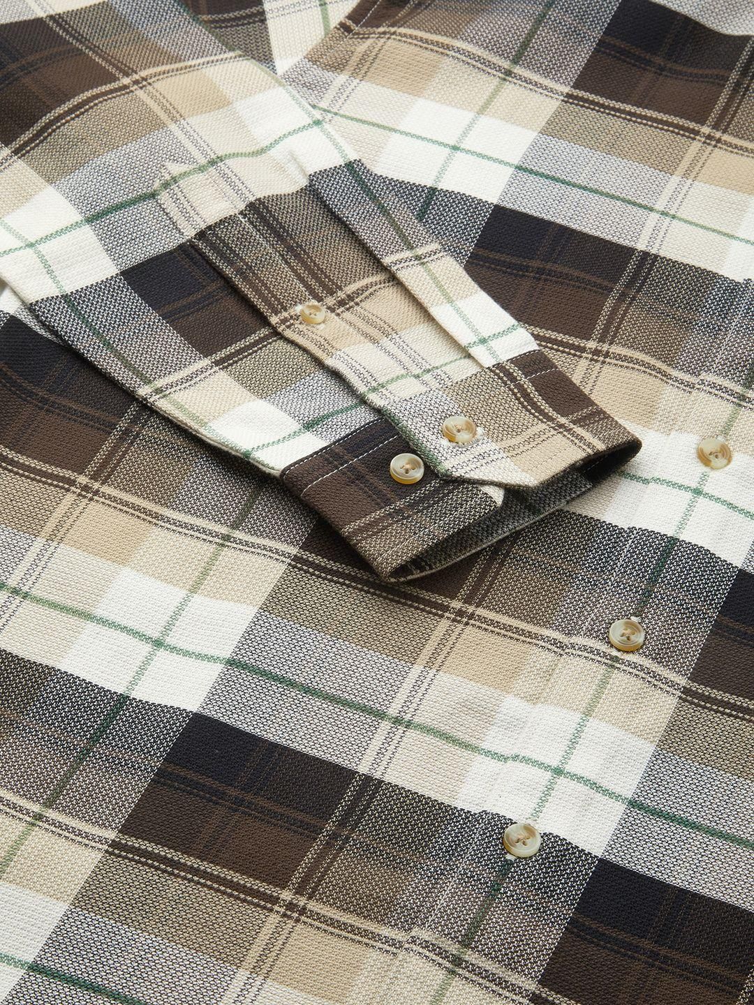VASTRADO Men Classic Slim Fit Checked Casual Shirt