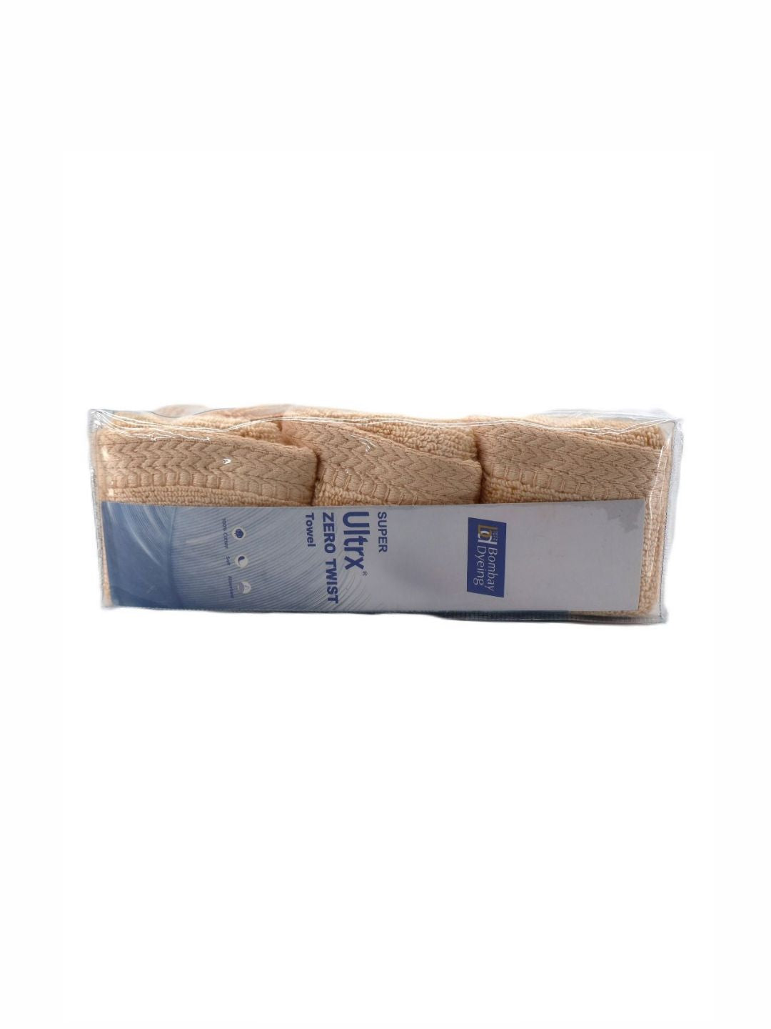 BOMBAY DYEING Super Ultrx Peach-Coloured 3 Pieces Pure Cotton 650 GSM Feca Towel