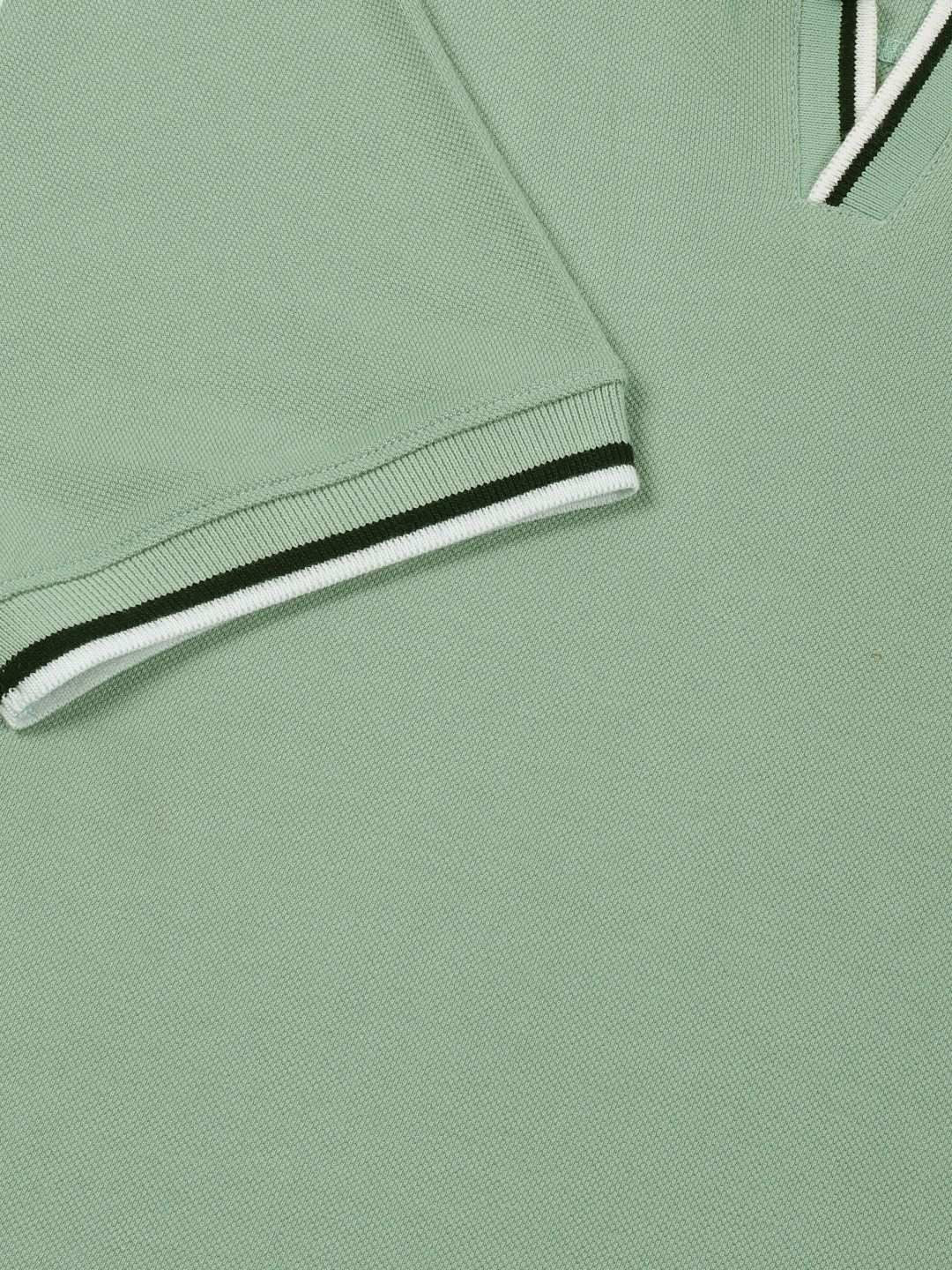 Thomas Scott Men Solid Polo Collar Cotton T-shirt