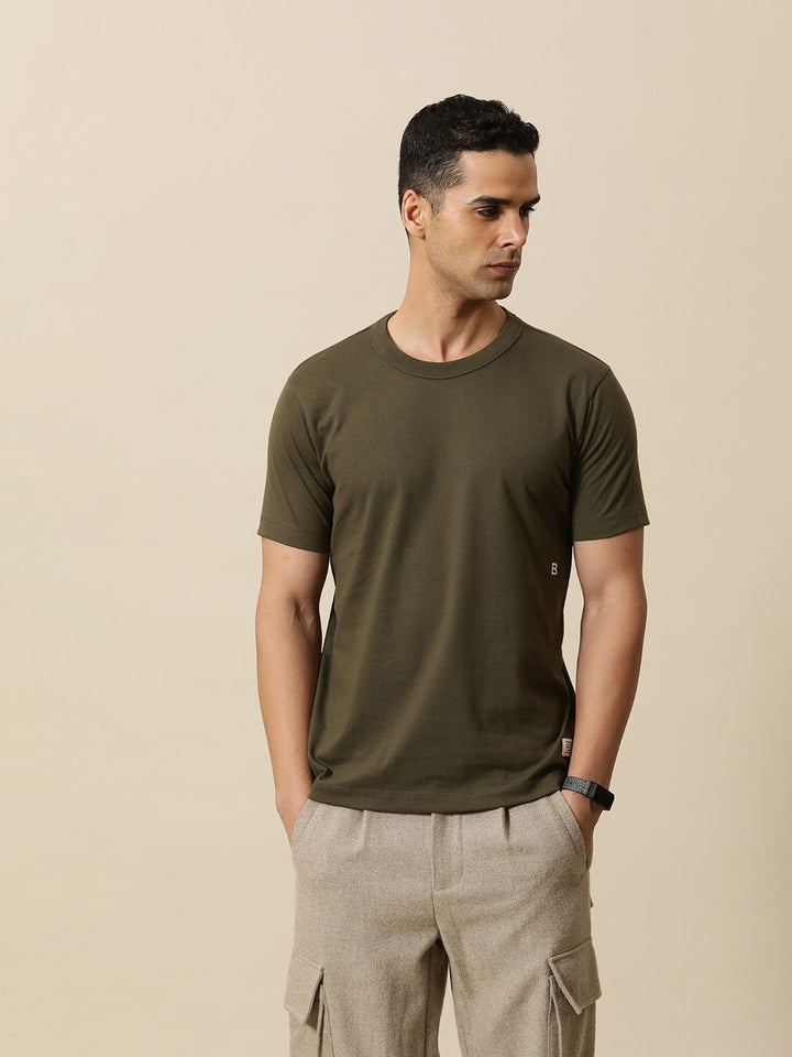 Mr Bowerbird Round Neck Tailored Fit T-shirt With a Notebook