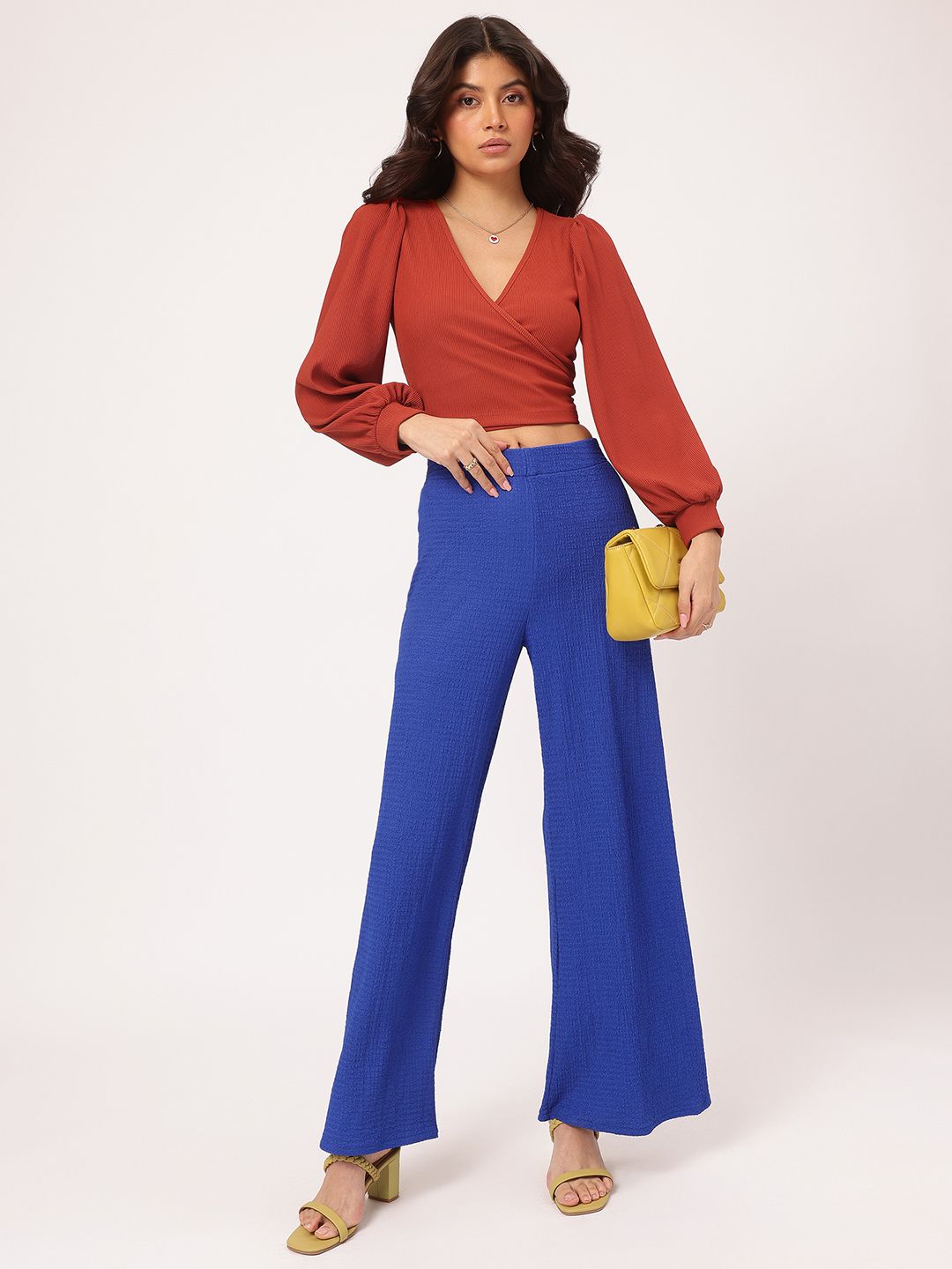 DressBerry Urban Wrap-Up Ribbed Crop Top