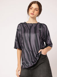 DressBerry Vibe Check Printed Oversized T-shirt