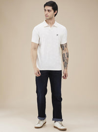 Being Human Men Self Design Polo Collar Cotton Slim Fit T-shirt