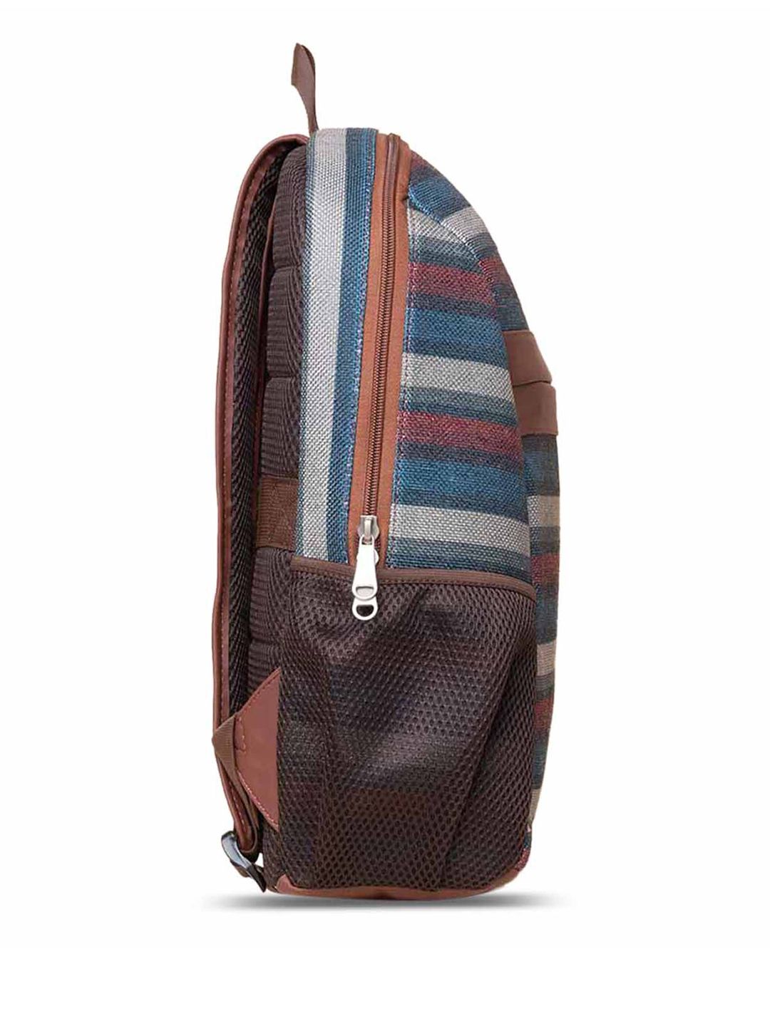 ZOUK Men Striped Mysore Mosaic Classic Backpack with Compression Straps
