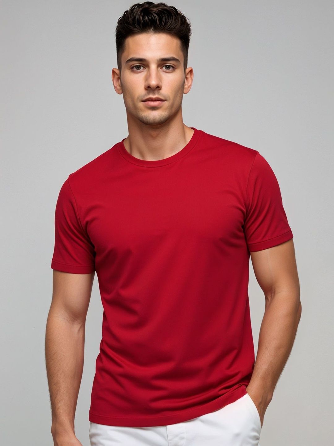 ADRO Short Sleeves Cotton Regular Fit T-shirt