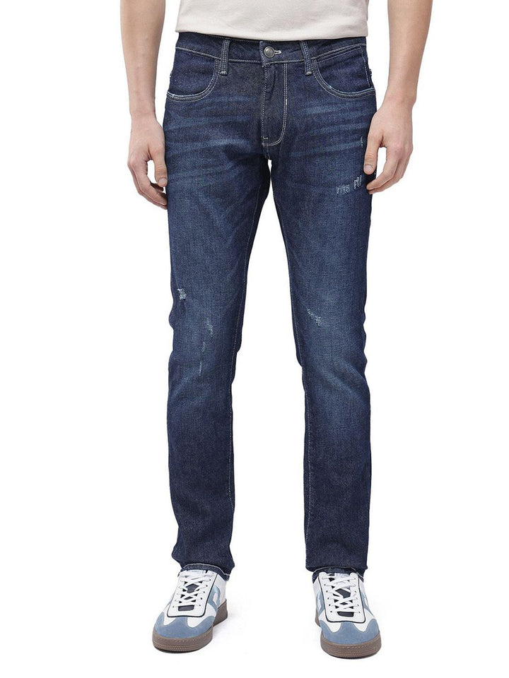 RARE RABBIT Men Comfort Mid-Rise Regular Fit Stretchable Jeans