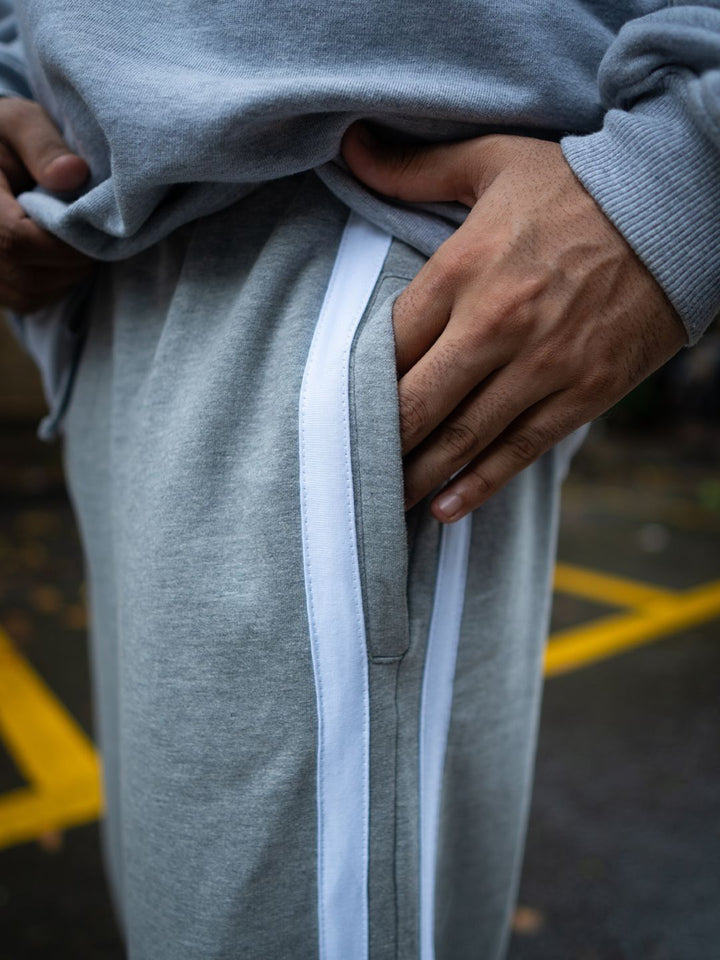 Powerlook Men Striped Relaxed Fit Pure Cotton Track Pants