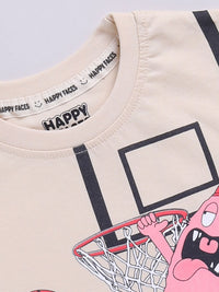 Happy Faces Boys Graphic Print Pure Cotton T-shirt