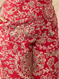 KALINI Floral Printed V Neck Top & Trousers