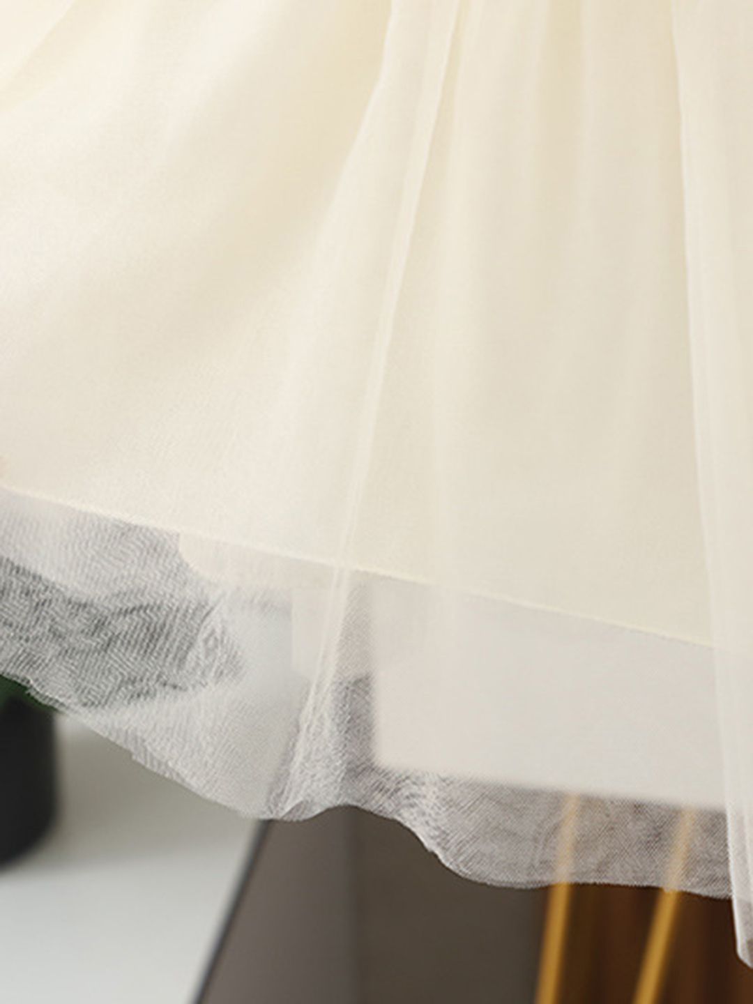 YK Girls Fit & Flare Dress with Bow Applique