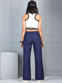 Cutiekins Girls Mid-Rise Regular Fit Easy Wash Cargos