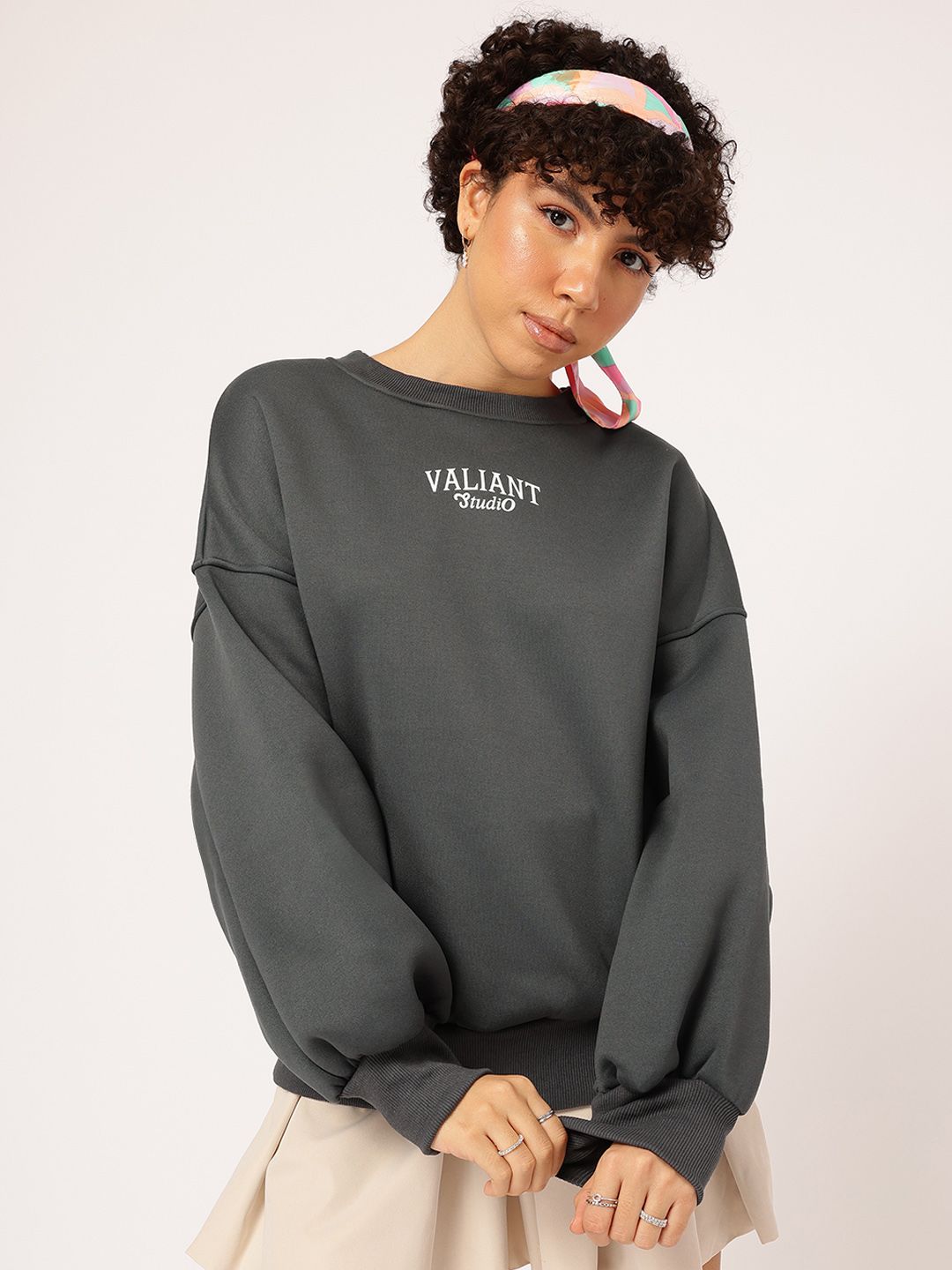 DressBerry Urban Chic Printed Oversized Sweatshirt