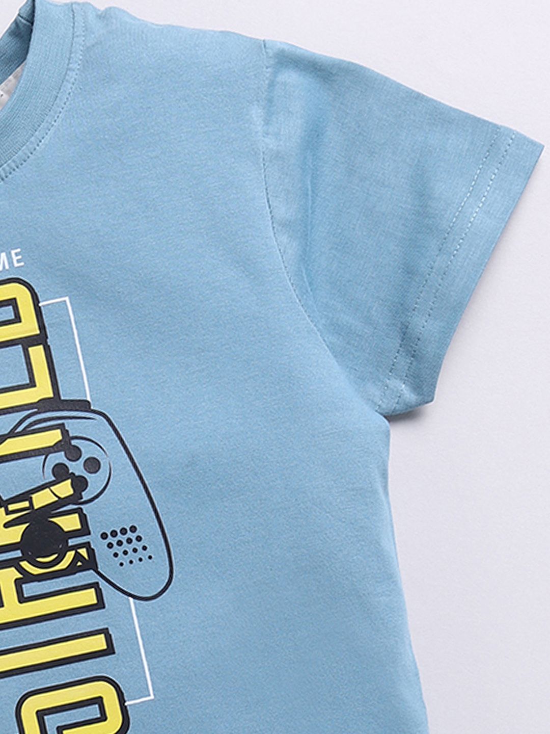 Happy Faces Boys Pure Cotton Typography & Graphic Printed T-shirt