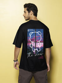 Bewakoof Graphic Printed Drop-Shoulder Sleeves Oversized Pure Cotton T-shirt