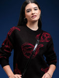 Tokyo Talkies Women Printed Round Neck Long Sleeves Pullover