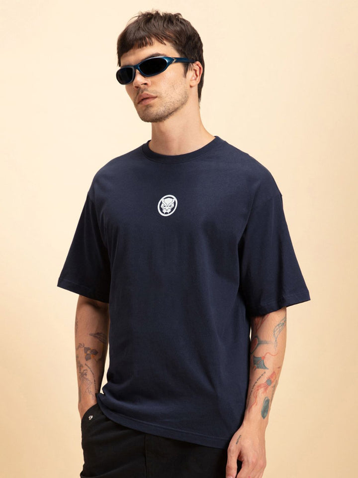 Bewakoof rinted Drop-Shoulder Sleeves Oversized Pure Cotton T-shirt