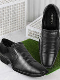 Metro Men Textured Formal Slip On Shoes