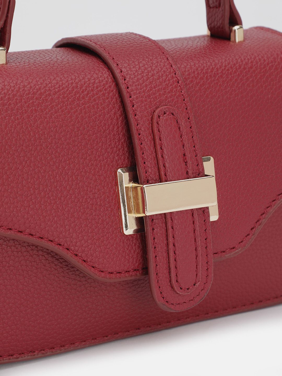 DressBerry Textured Structured Satchel