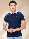 Being Human Men Solid Polo Collar Cotton Slim Fit T-shirt