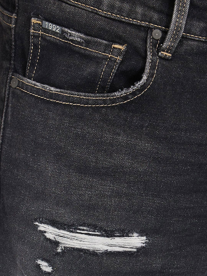 SPYKAR Men Relaxed Fit Mildly Distressed Light Fade Stretchable Mildly Distressed Jeans