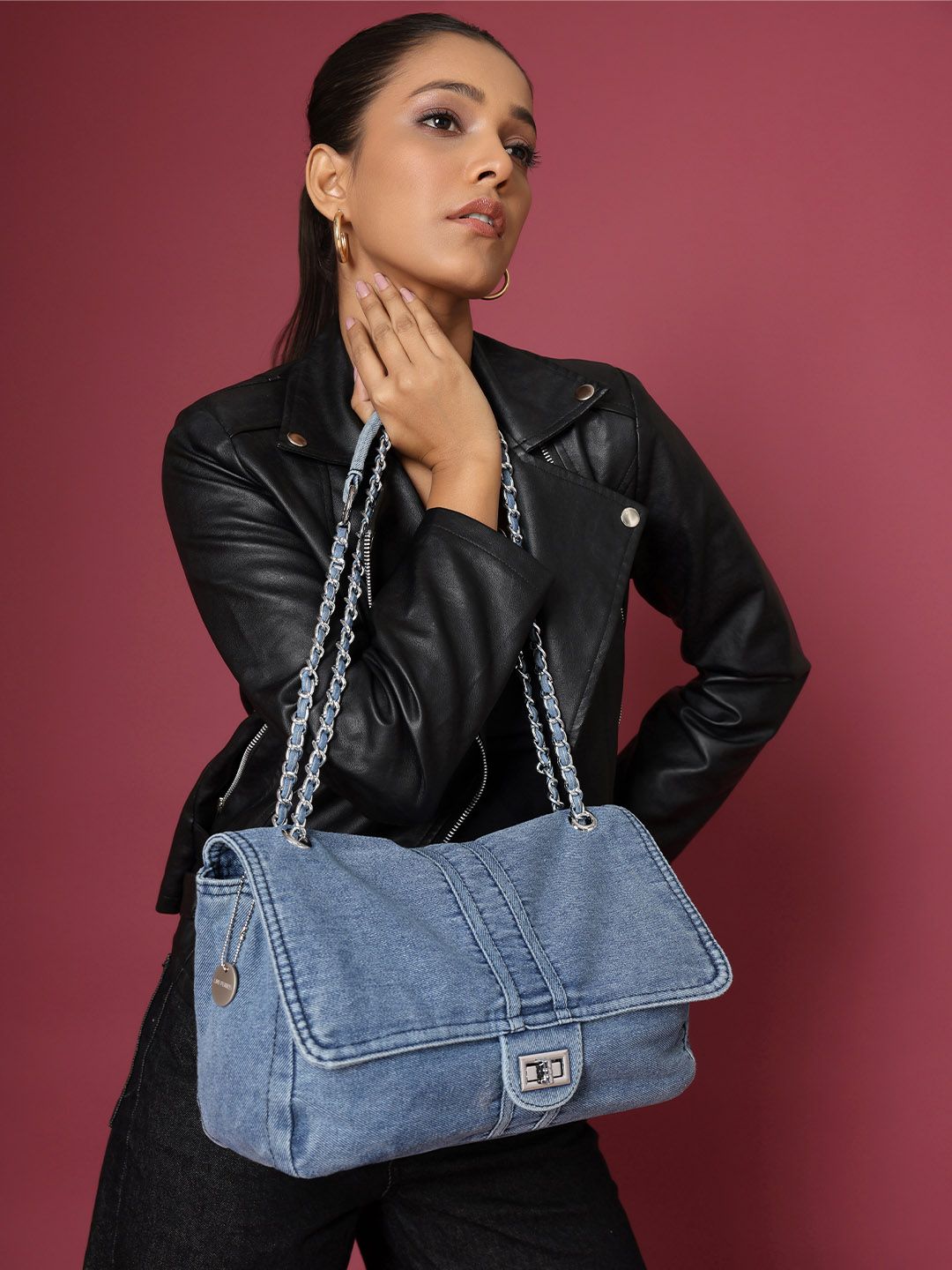 Lino Perros Textured Structured Shoulder Bag