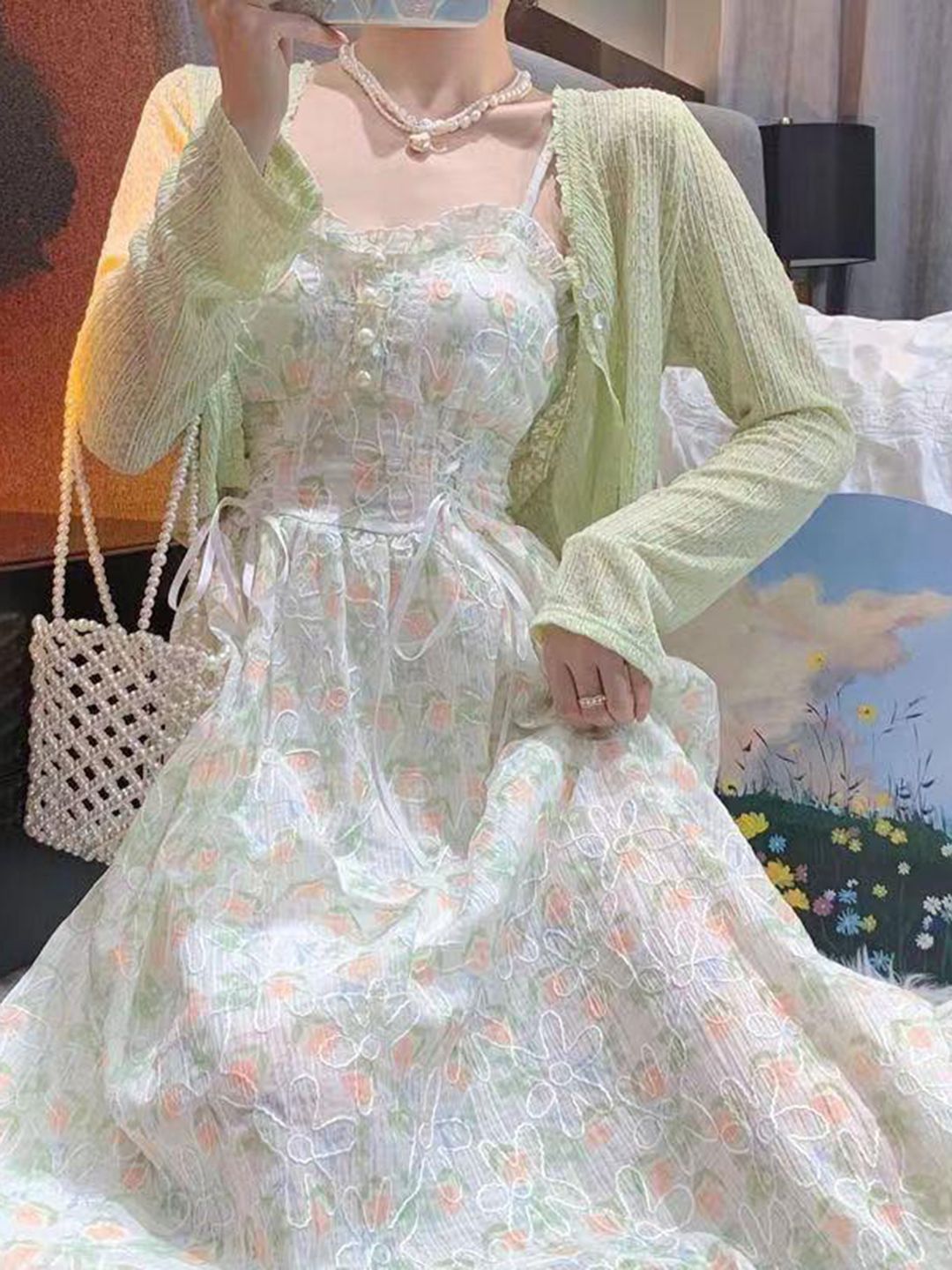 DressBerry Women Floral Embroidered Fit and Flare Midi Dress – Myntra