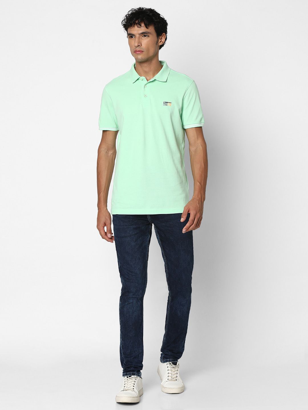 SPYKAR Polo Collar Cotton T-Shirt