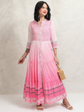 Vishudh Embroidered Ombre Tiered Maxi Ethnic Dress