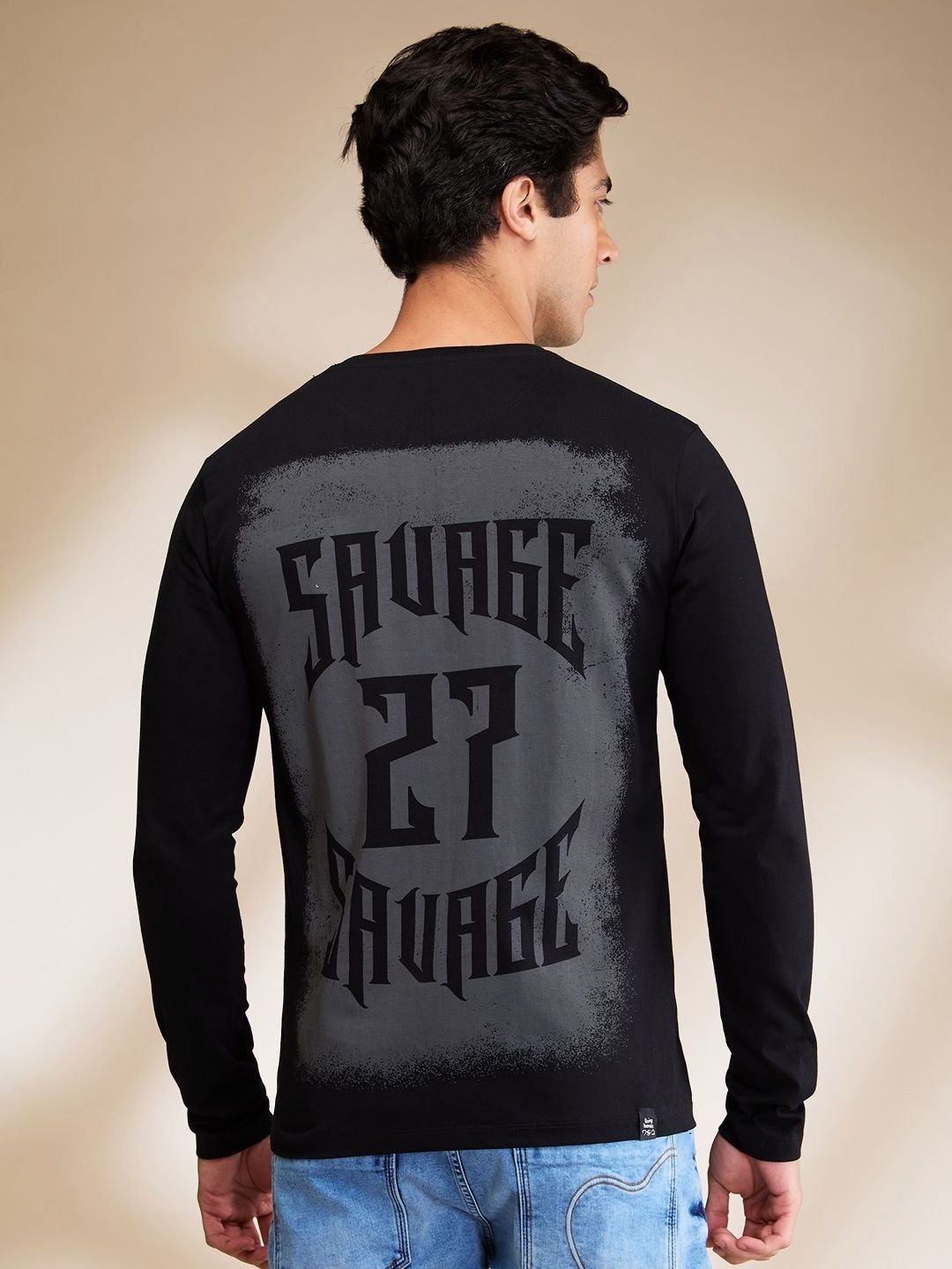 Being Human Men Typography Printed Round Neck Cotton T-shirt