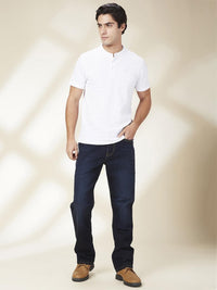 Being Human Men Self Design Henley Neck Cotton T-shirt