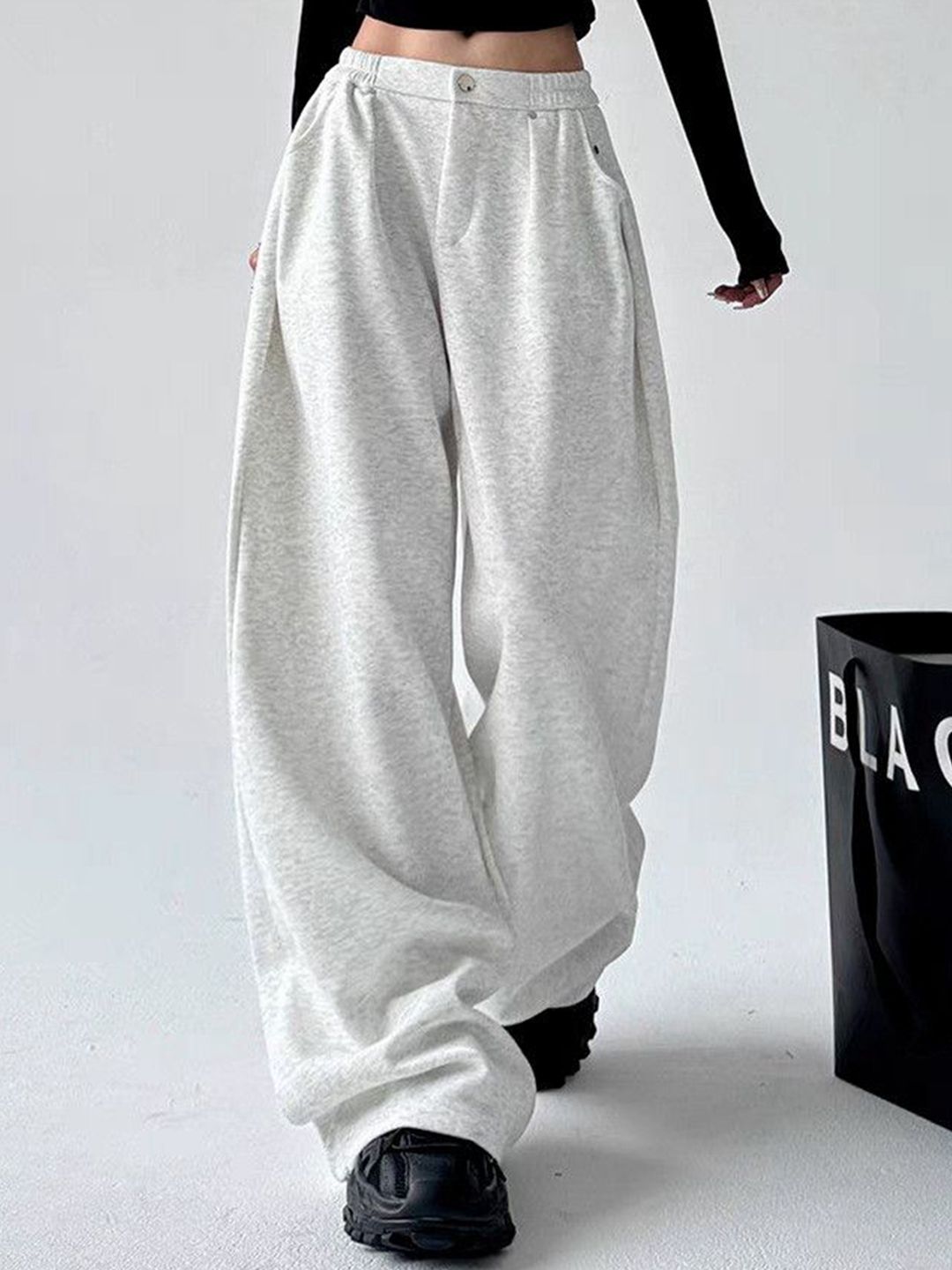 DressBerry Women Mid-Rise Loose Fit Trouser