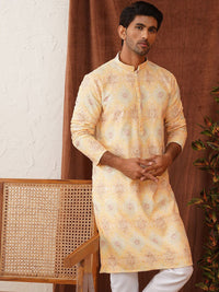Jompers Men Geometric Embroidered Sequinned Kurta