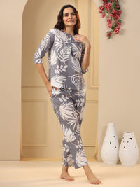SANSKRUTIHOMES Women Pure Cotton Printed Night suit