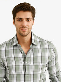 RARE RABBIT Men Comfort Opaque Checked Casual Shirt