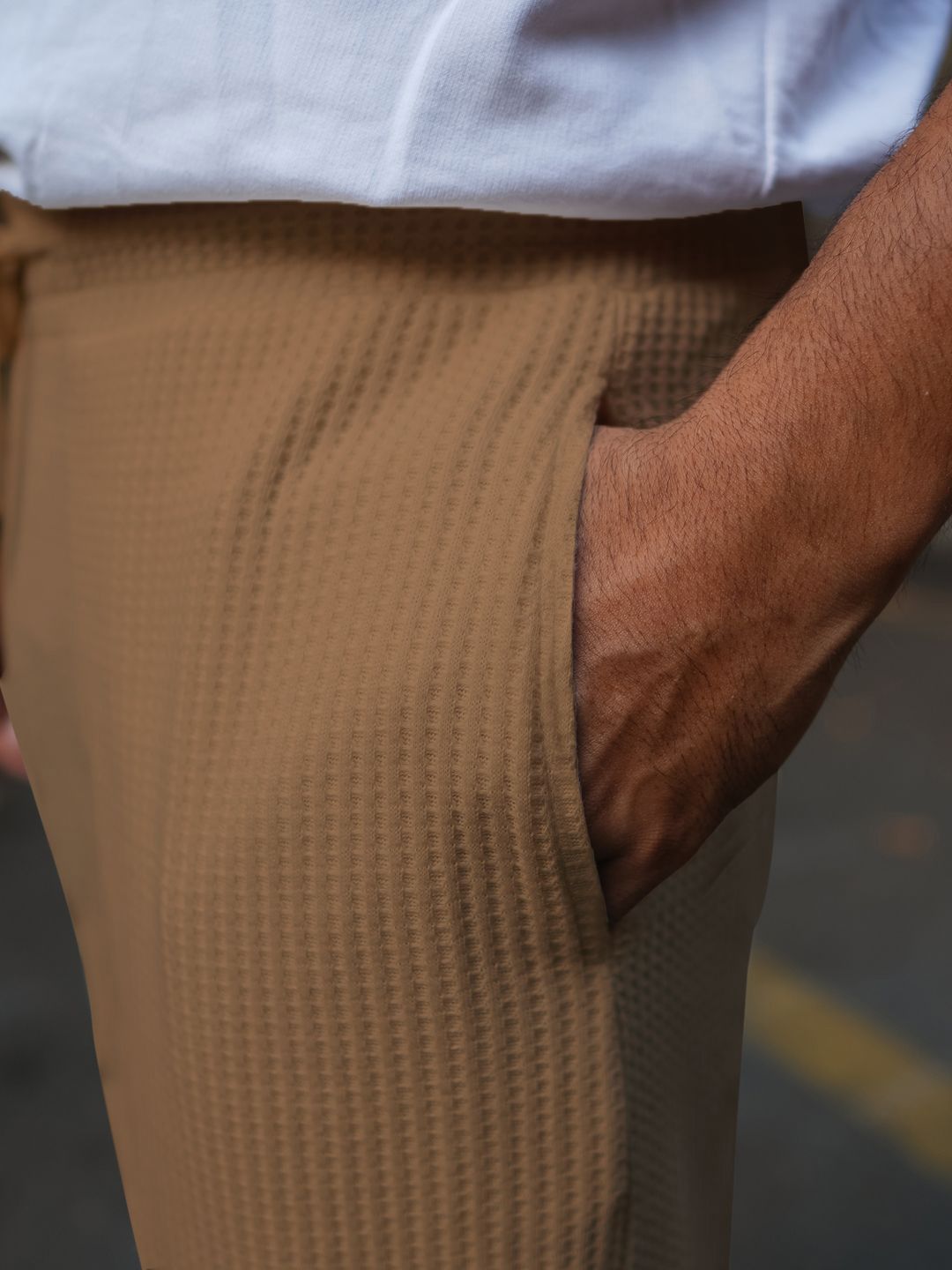 Powerlook Men Waffle Loose Fit Trousers