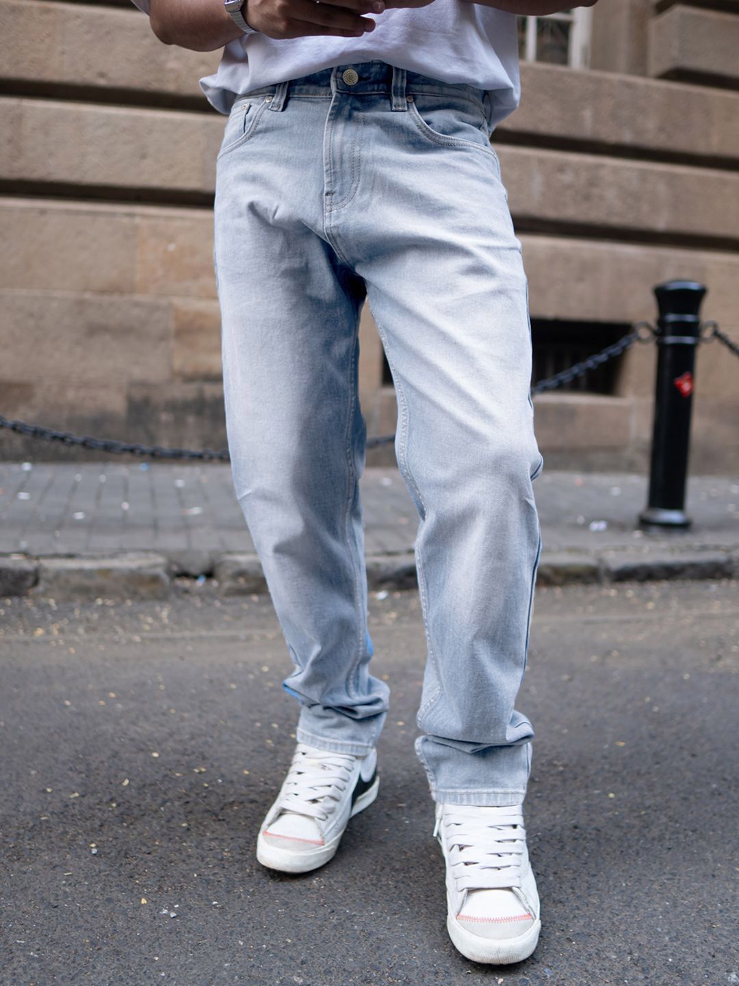 Powerlook Men Light Blue Regular Fit Denim Jeans