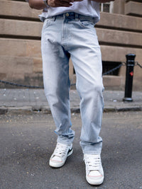 Powerlook Men Light Blue Regular Fit Denim Jeans