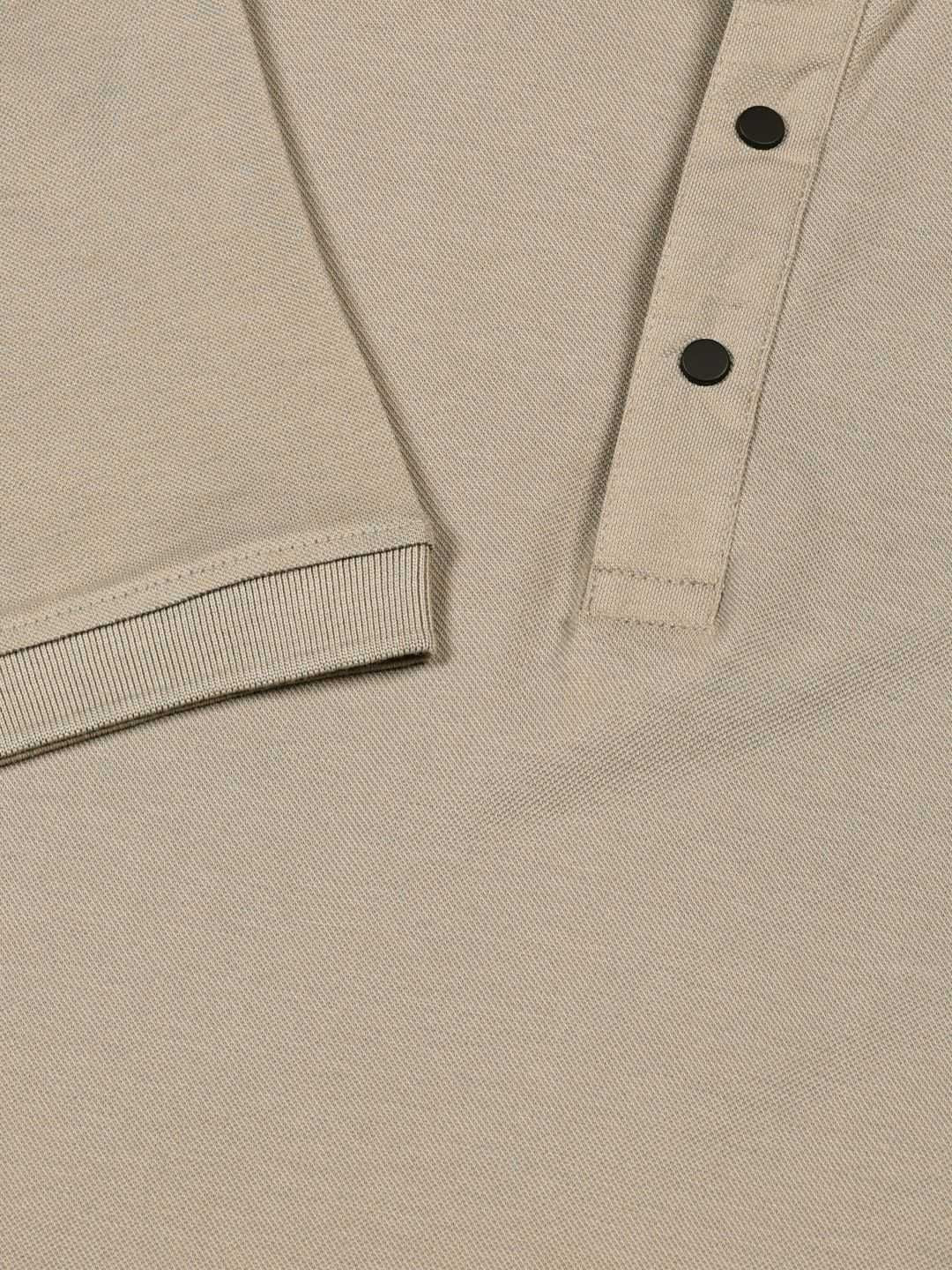 Thomas Scott Men Solid Polo Collar Cotton T-shirt