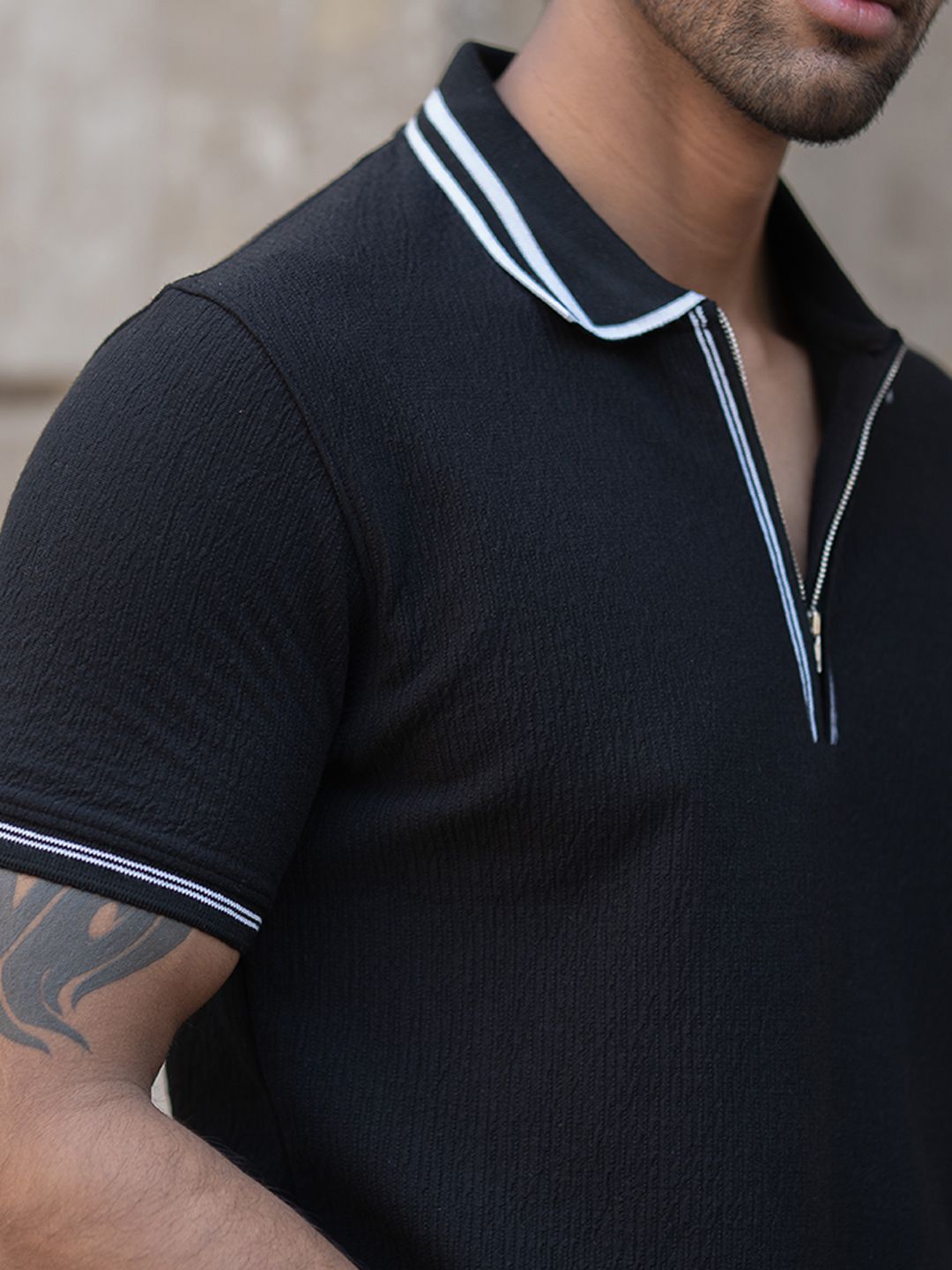 Powerlook Men Solid Polo Collar Regular Fit T-shirt