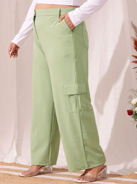 CURVY STREET Women Relaxed Straight Fit Cargos Trousers