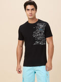 Being Human Men Typography Printed Round Neck Cotton Slim Fit T-shirt