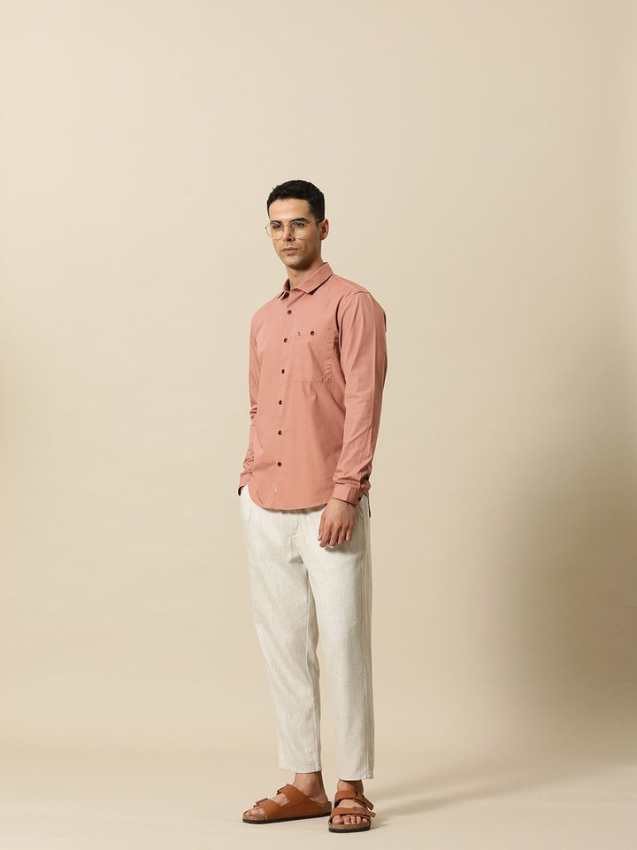 Mr Bowerbird Men Pure Cotton Tailored Fit Spread Collar Casual Shirt