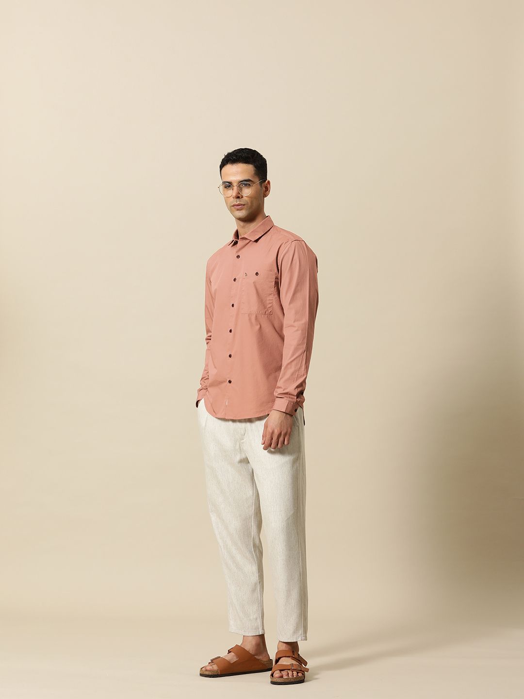 Mr Bowerbird Men Pure Cotton Tailored Fit Spread Collar Casual Shirt