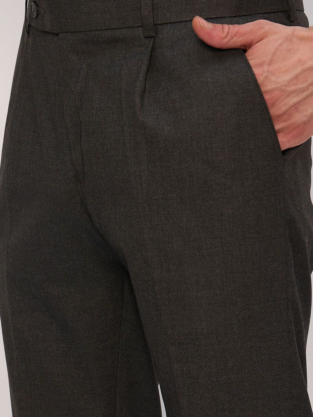 DENNISON Men Smart Tapered Fit Pleated Trousers