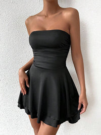 DressBerry Women Strapless Bandeau Dress