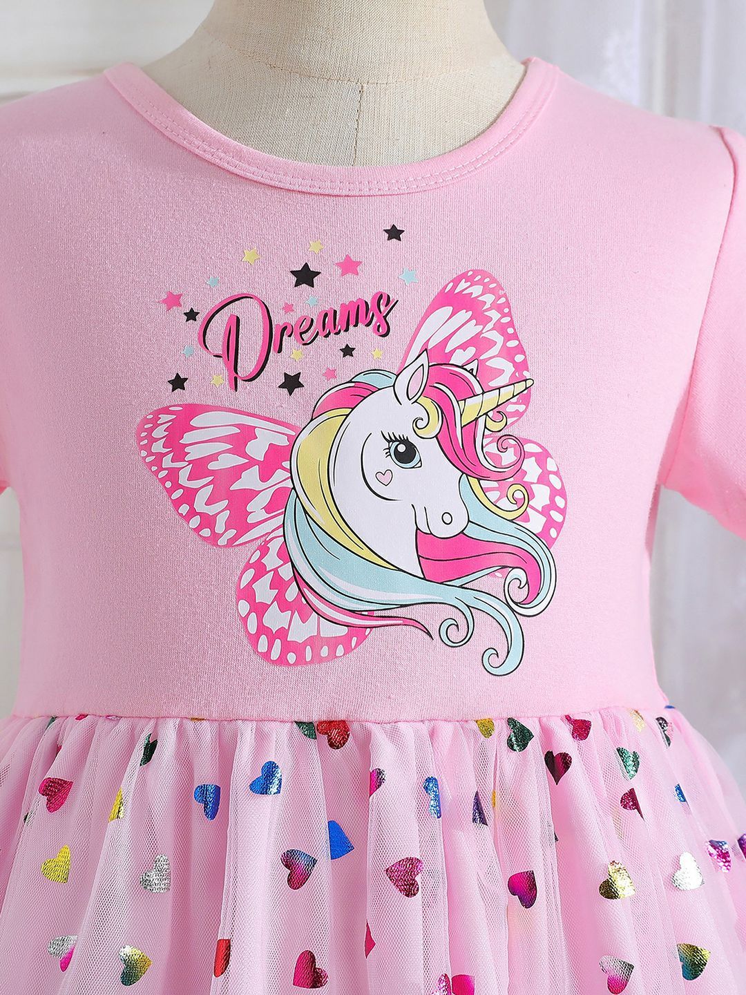 YK Floral Print Fit & Flare Dress