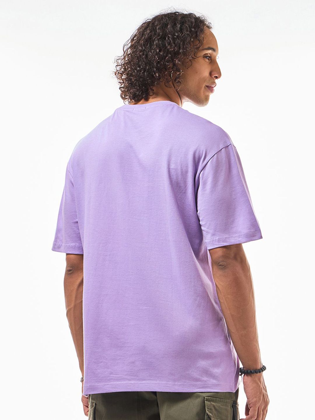 Bewakoof Men Typography Printed Drop Shoulder Sleeves Pure Cotton Oversized T-shirt