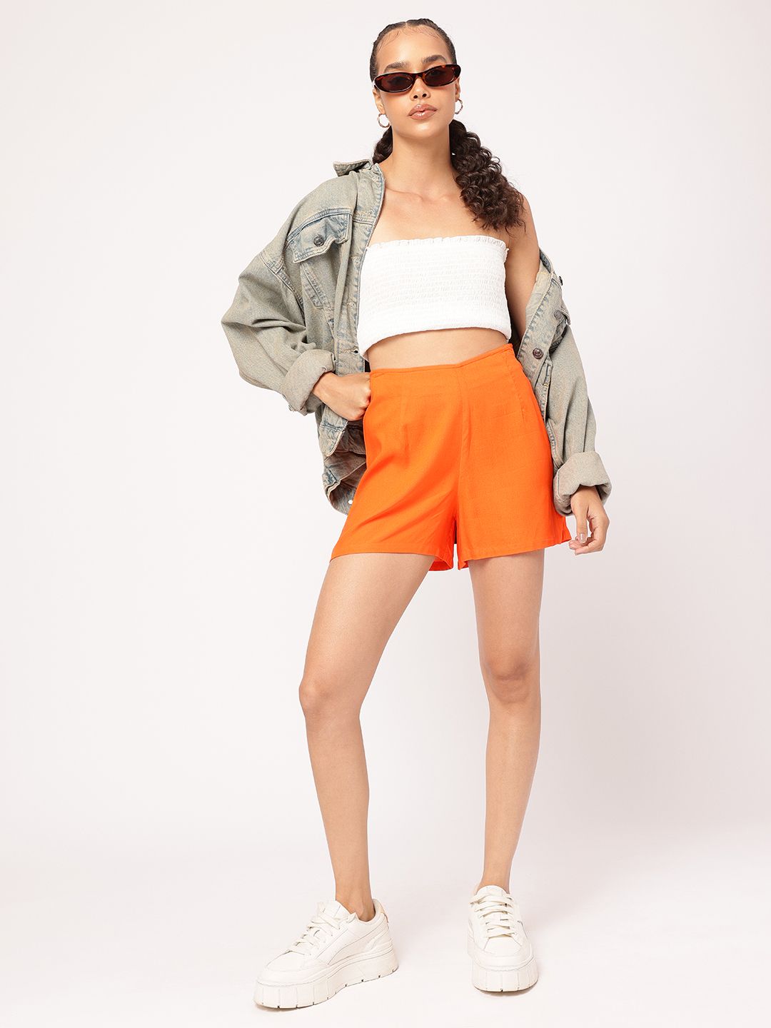 DressBerry Women Holiday Hype Solid Shorts